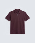 Rare Rabbit Men's Basic Rr-Corp-Cove Maroon Cotton Blend Spread Collar Regular Plain Polo