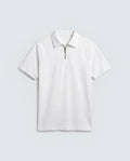 Rare Rabbit Men's Basic Rr-Corp-Cove White Cotton Blend Spread Collar Regular Plain Polo