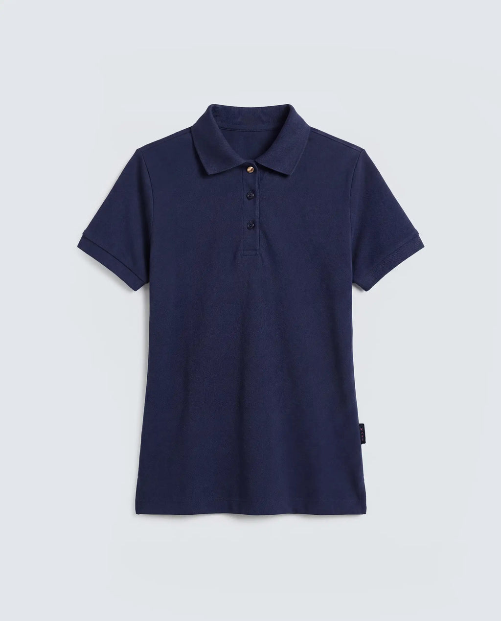 Rareism Women's Basic Rr-Corp-Elane Navy Cotton CollaredRegular Plain Polo