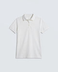 Rareism Women's Basic Rr-Corp-Elane White Cotton CollaredRegular Plain Polo