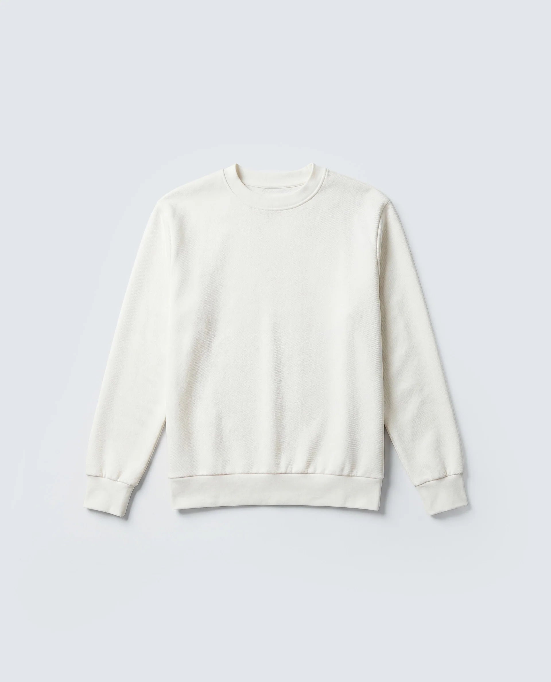 Rare Rabbit Men's Basic Rr-Corp-Harry-S Off White Cotton Blend Crew Neck Regular Plain Sweatshirt