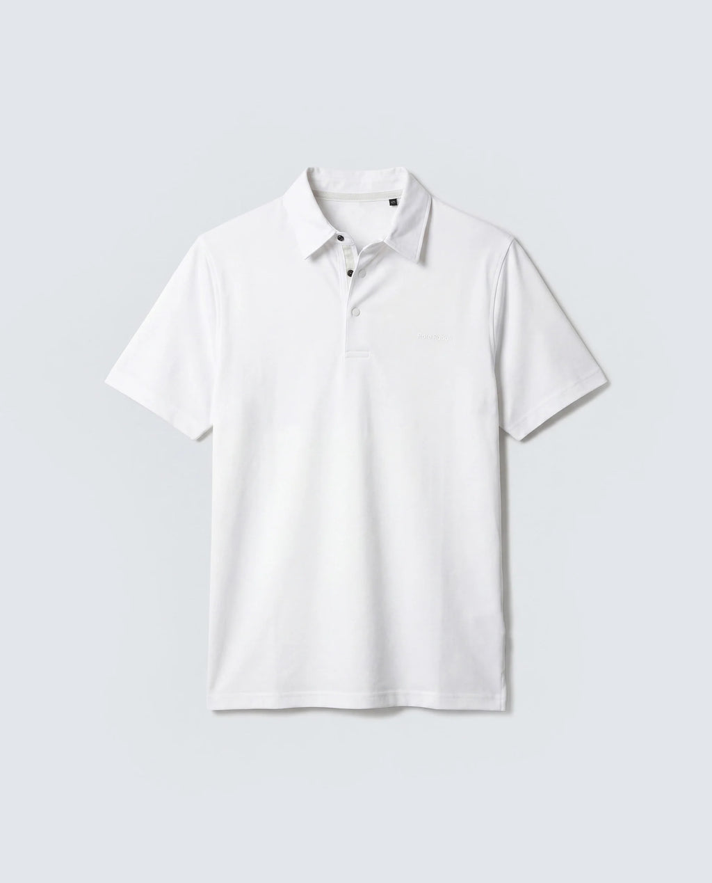 Rare Rabbit Men's Basic Rr-Corp-Mero White Cotton Blend Spread Collar Regular Plain Polo