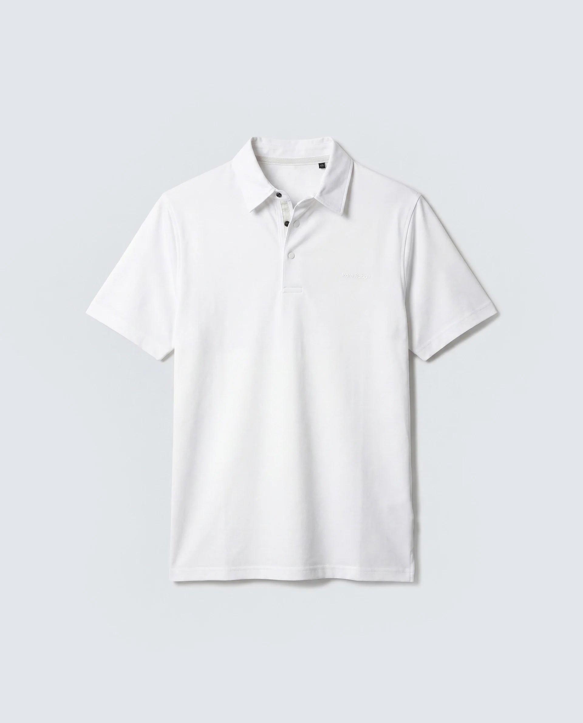 Rare Rabbit Men's Basic Rr-Corp-Mero White Cotton Blend Spread Collar Regular Plain Polo