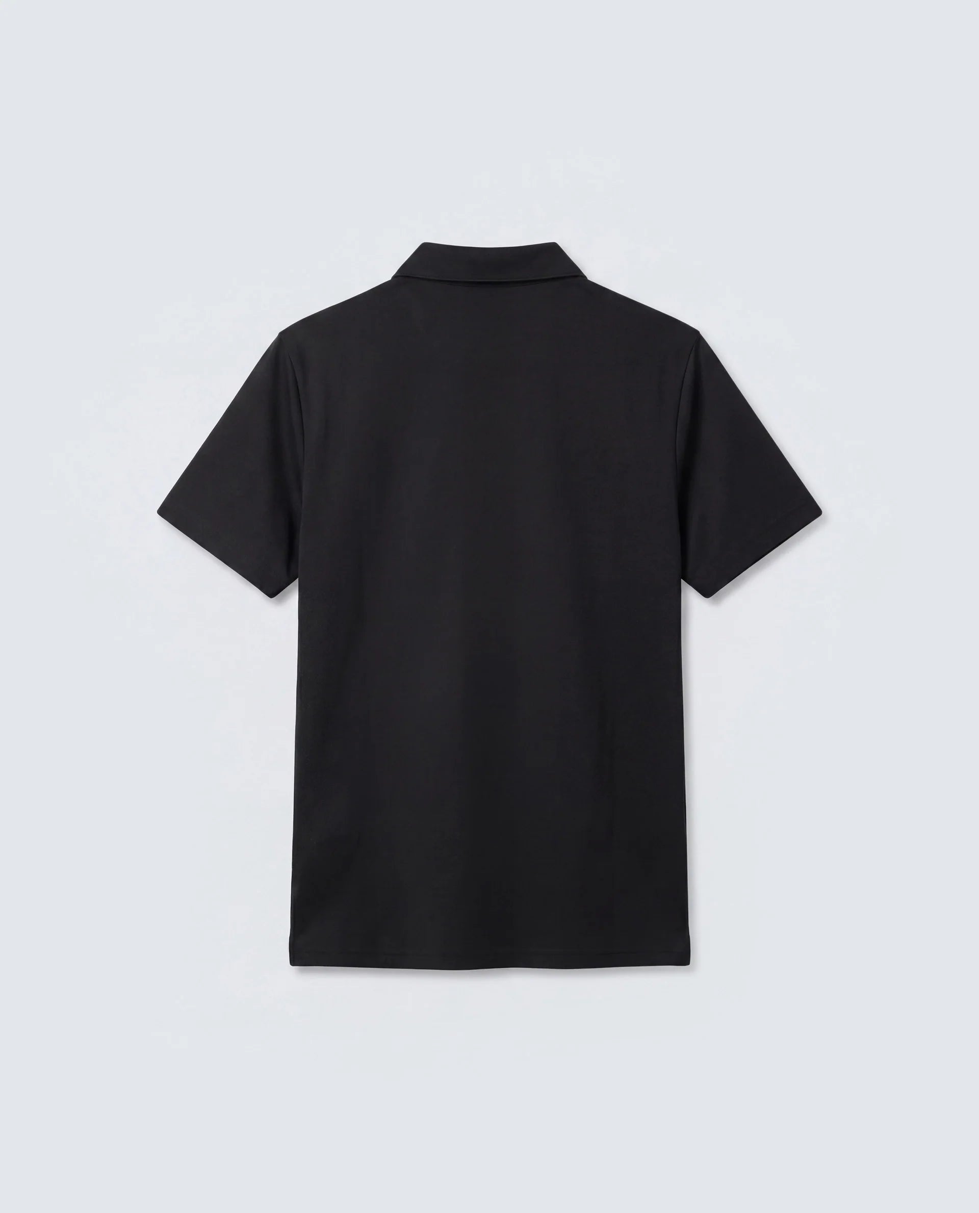 Rare Rabbit Men's Basic Rr-Corp-Mero Black Cotton Blend Spread Collar Regular Plain Polo