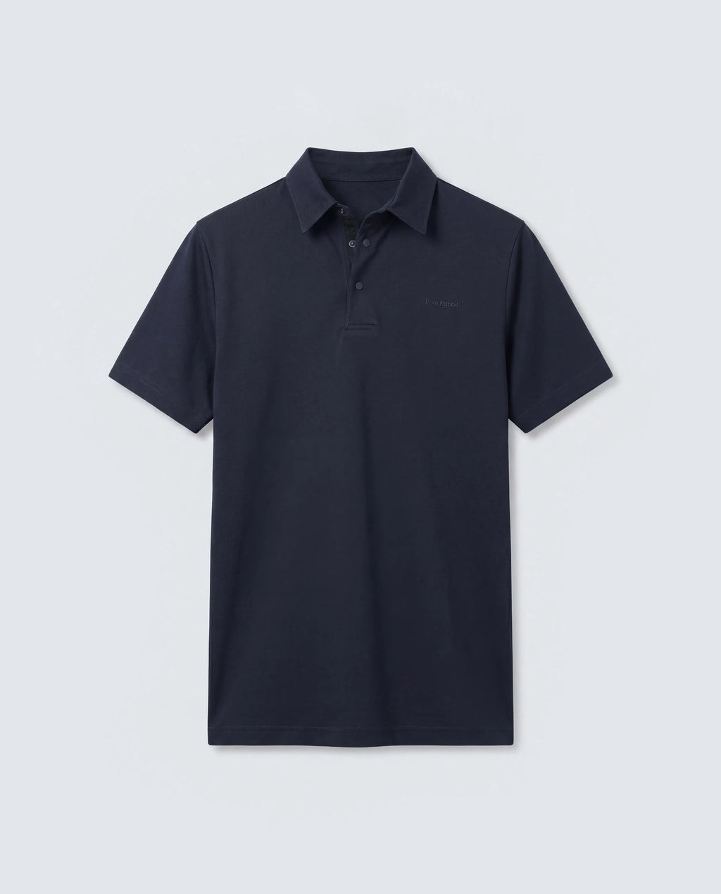 Rare Rabbit Men's Basic Rr-Corp-Mero Navy Cotton Blend Spread Collar Regular Plain Polo