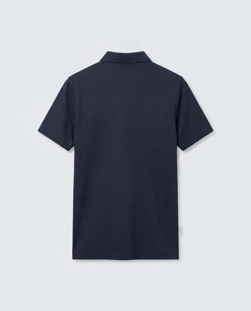 Rare Rabbit Men's Basic Rr-Corp-Mero Navy Cotton Blend Spread Collar Regular Plain Polo