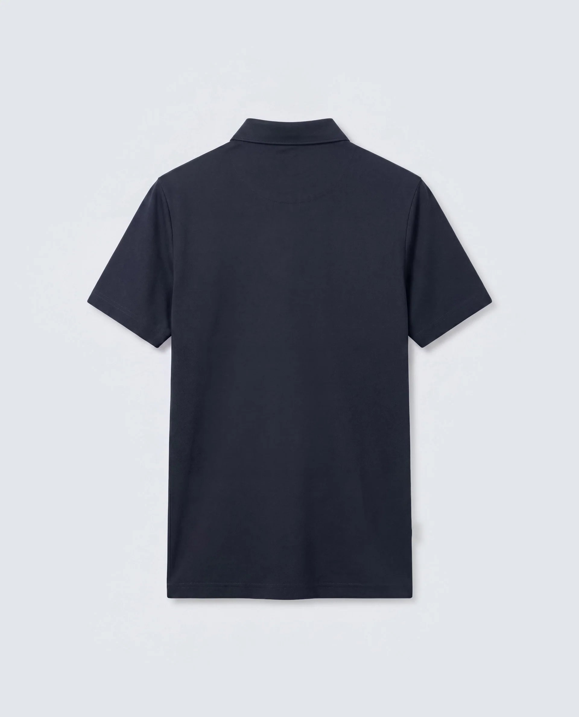Rare Rabbit Men's Basic Rr-Corp-Mero Navy Cotton Blend Spread Collar Regular Plain Polo
