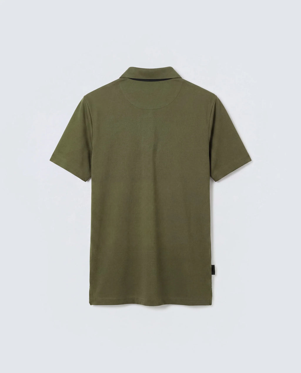Rare Rabbit Men's Basic Rr-Corp-Mero Olive Cotton Blend Spread Collar Regular Plain Polo