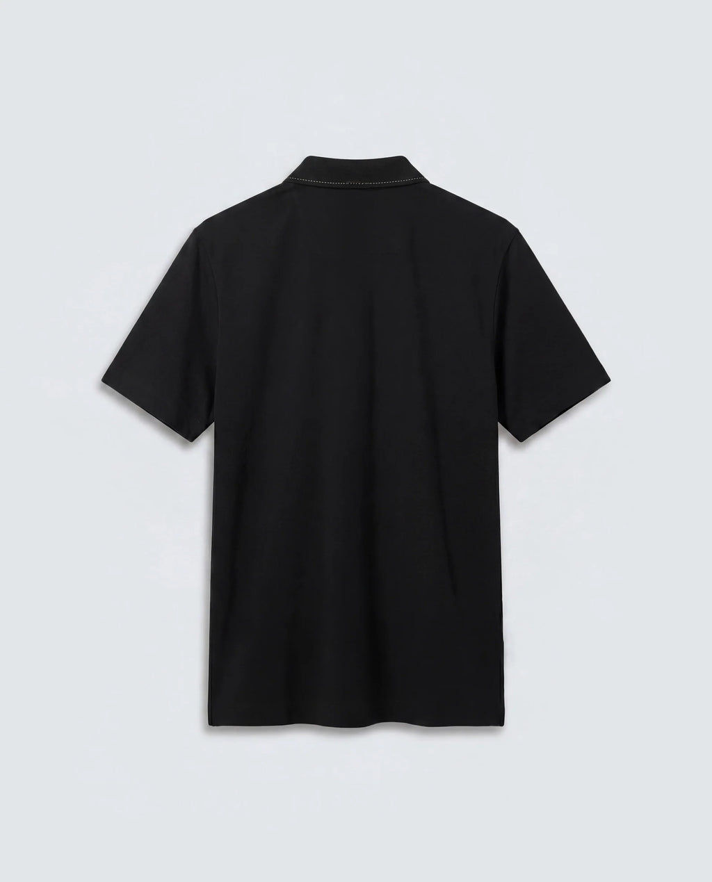 Rare Rabbit Men's Basic Rr-Corp-Tanq Black Cotton Blend Spread Collar Regular Plain Polo