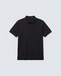 Rare Rabbit Men's Basic Rr-Corp-Tove Black Cotton Spread Collar Regular Plain Polo