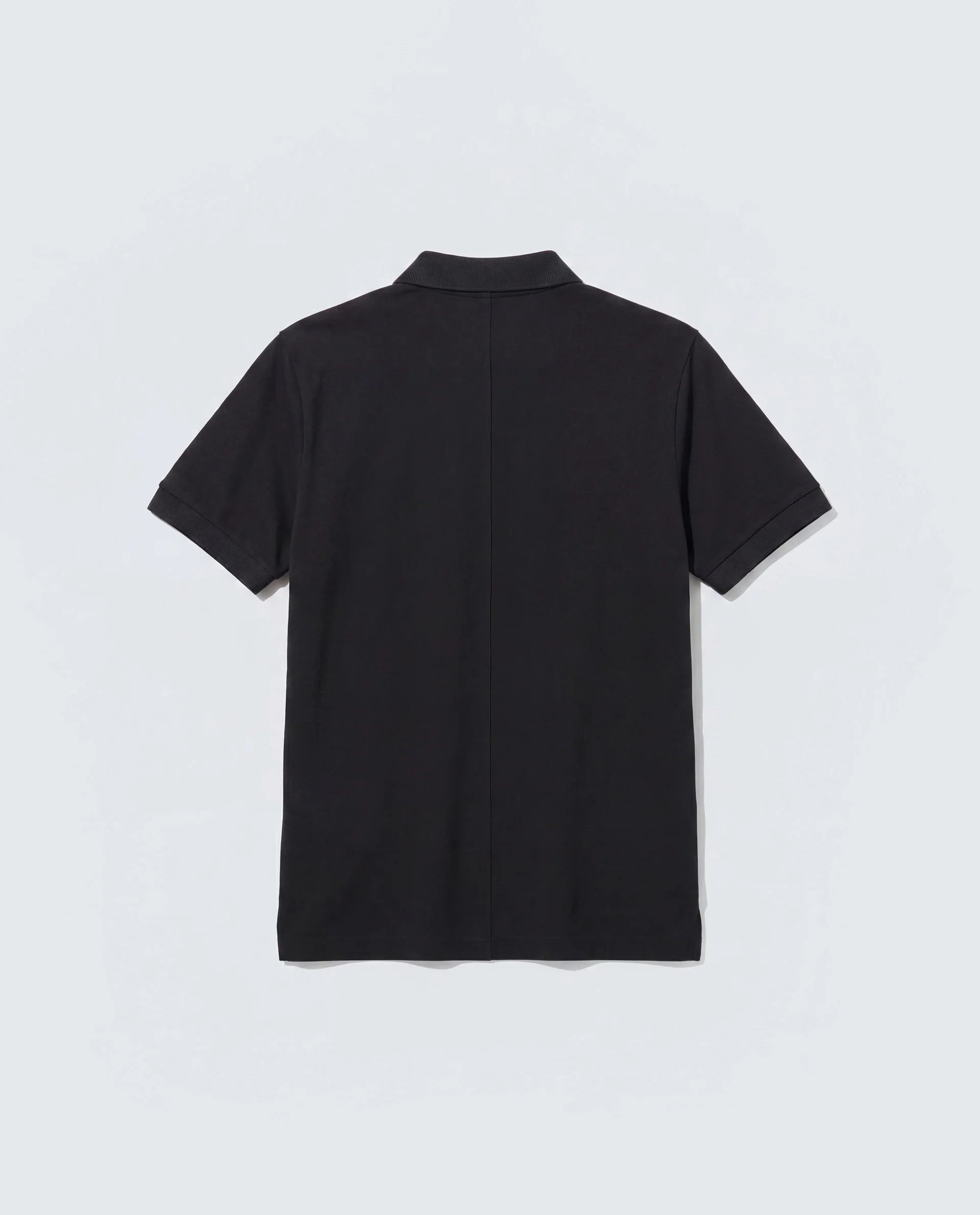 Rare Rabbit Men's Basic Rr-Corp-Tove Black Cotton Spread Collar Regular Plain Polo
