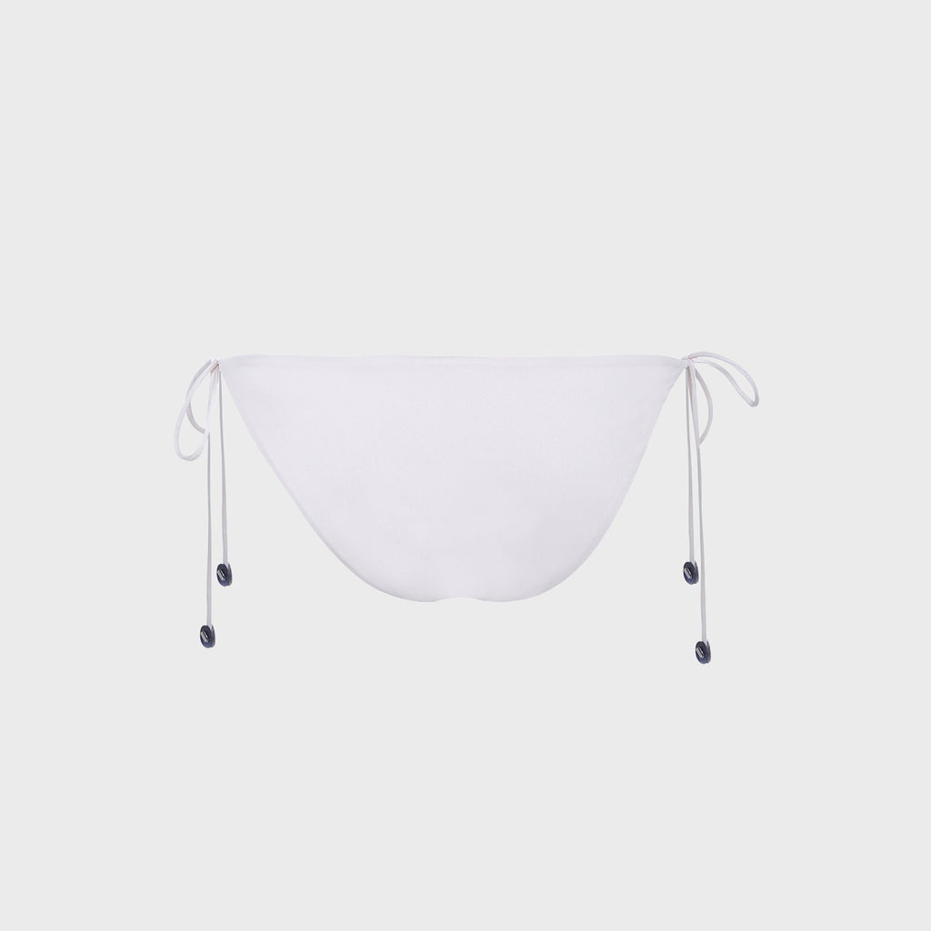 Siedres Rom Embellished Tie-Detailed Low-Rise Bikini Brief - Ecru