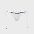 Siedres Rom Embellished Tie-Detailed Low-Rise Bikini Brief - Ecru