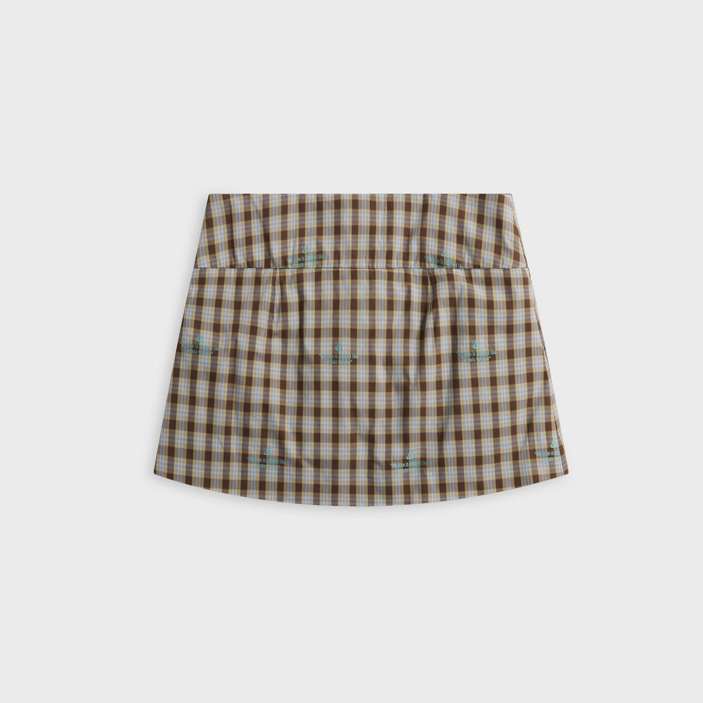 Sandy Liang Pomme Skort - Umber Plaid