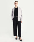 Rareism Women's Srait Black Polyester Blend Straight Fit Travel Trouser