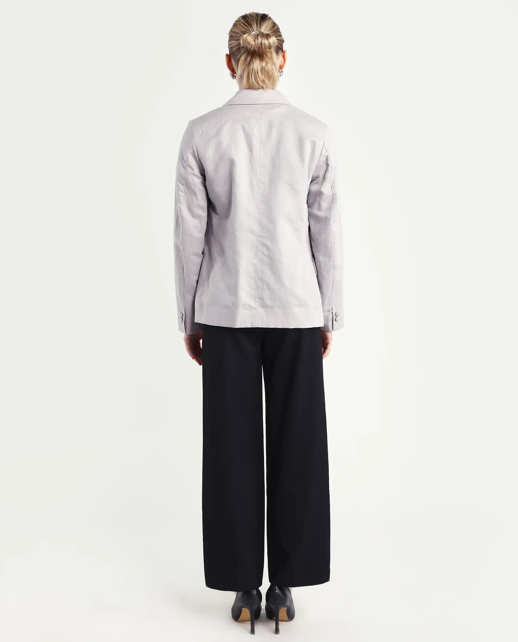 Rareism Women's Srait Black Polyester Blend Straight Fit Travel Trouser