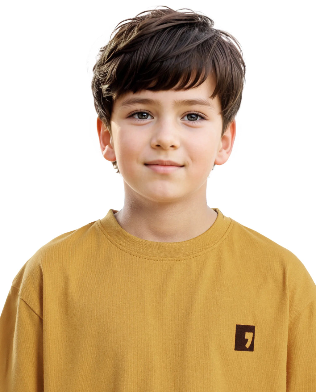 Rare Ones Kids Sudo Yellow Cotton Graphic Printed Slip-On Oversized Fit T-Shirt