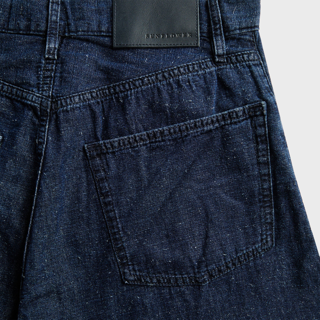 Sunflower Super Wide Twist Denim - Indigo Hemp