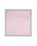 Rare Rabbit Men's Dani Light Pink Silk Fabric Monogram Print Pocket Square