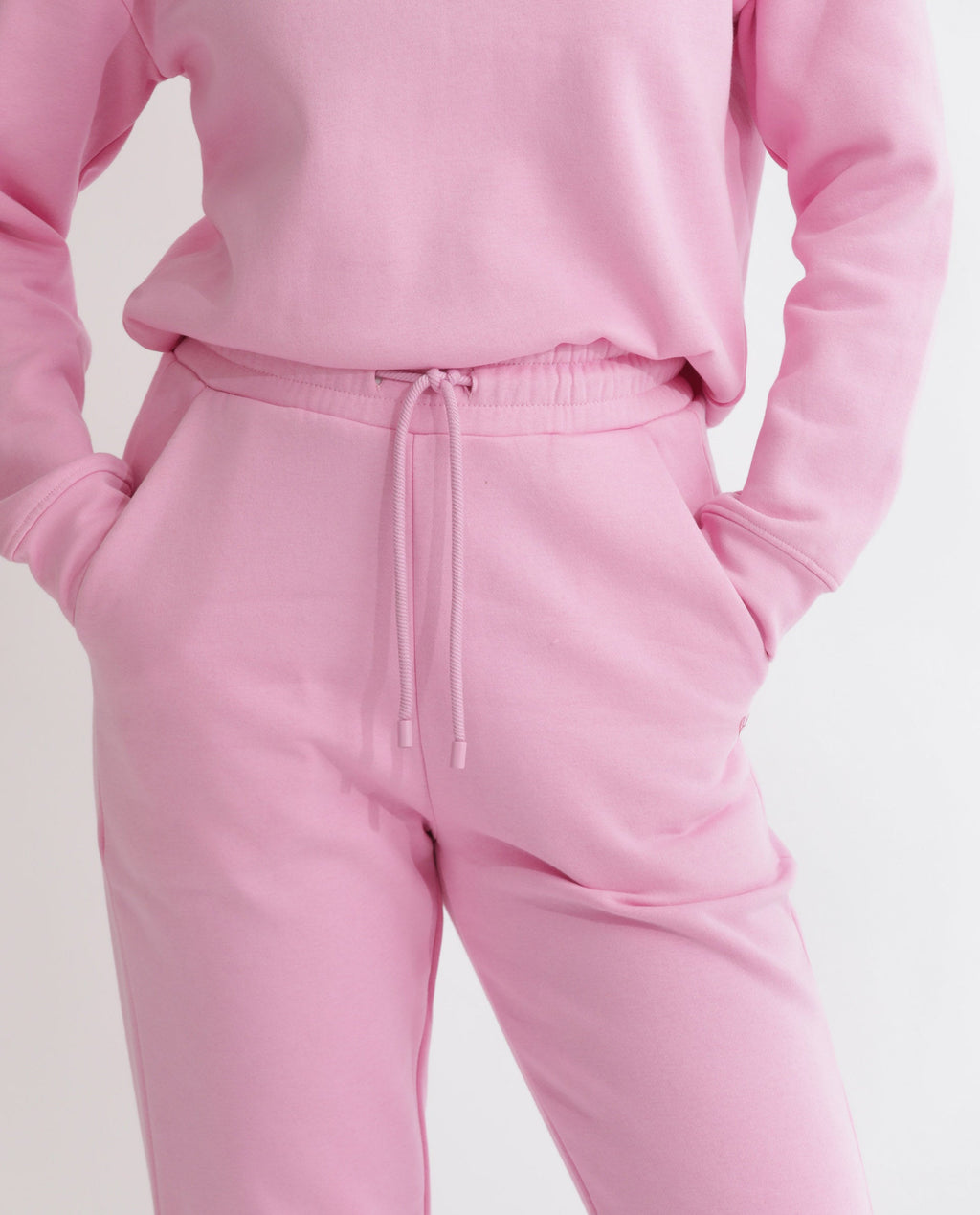 Rareism Women's Terac F Light Pink Polyester Blend Plain Ankle Length Regular Fit Track Pant