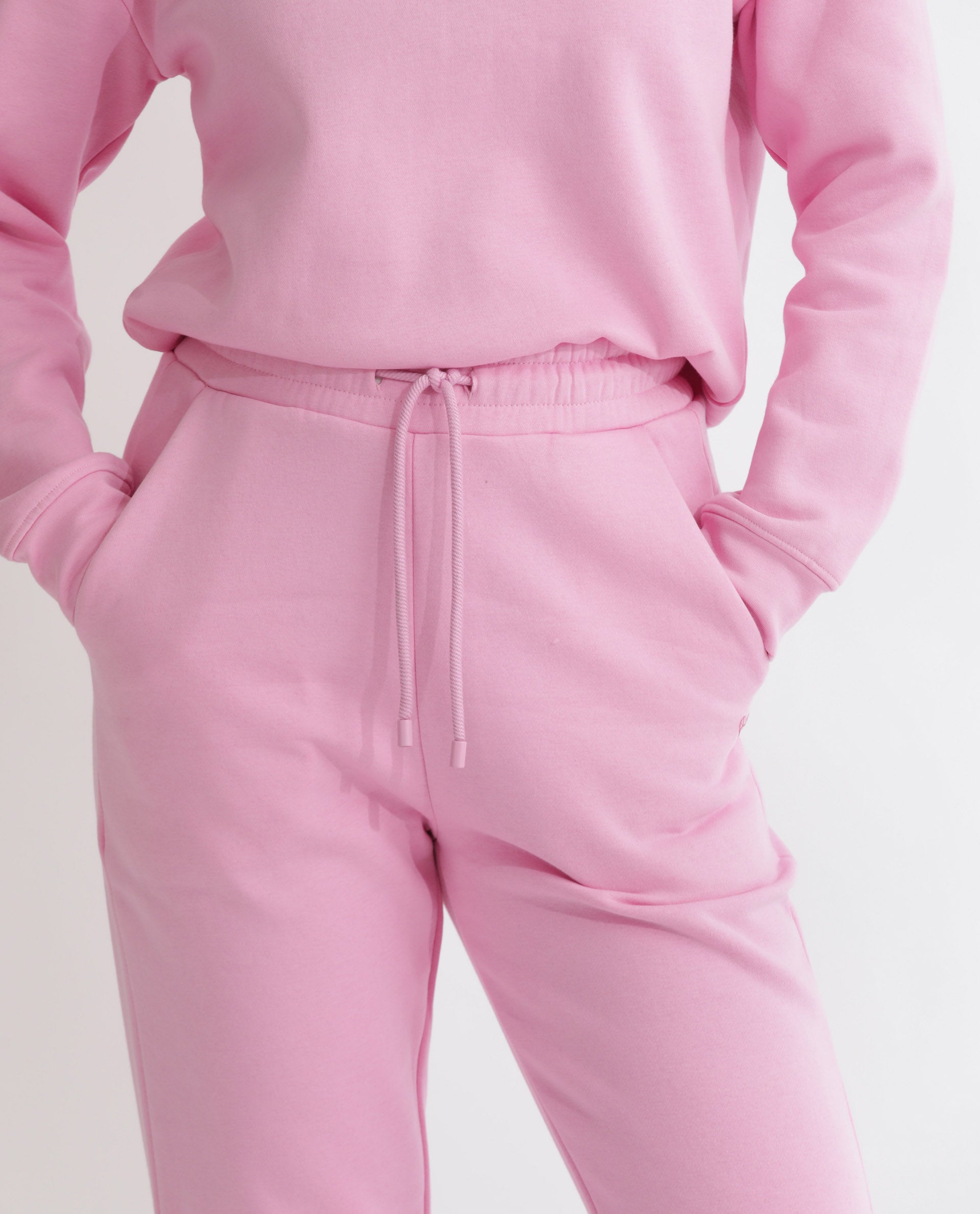 Rareism Women's Terac F Light Pink Polyester Blend Plain Ankle Length Regular Fit Track Pant