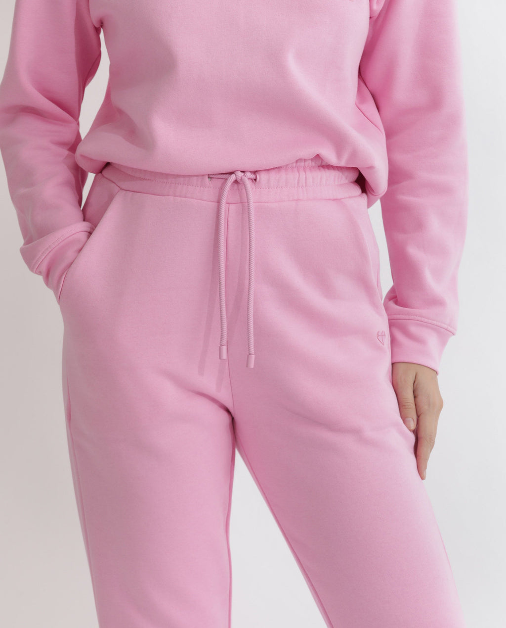 Rareism Women's Terac F Light Pink Polyester Blend Plain Ankle Length Regular Fit Track Pant