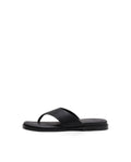 Rarez Men's Tong Black Leather Regular Sandal