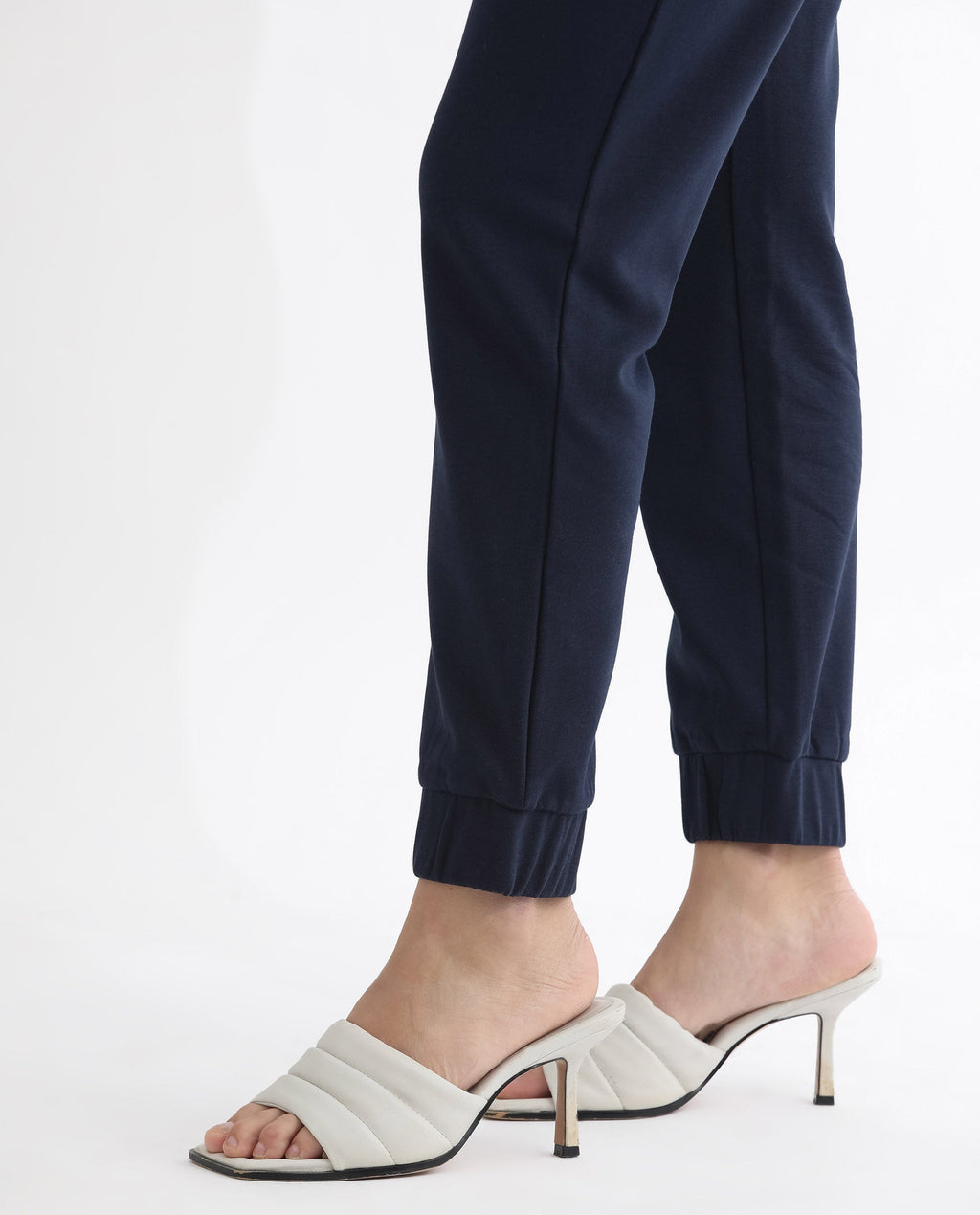 Rareism Women's Terac T Navy Polyester Blend Plain Ankle Length Regular Fit Track Pant