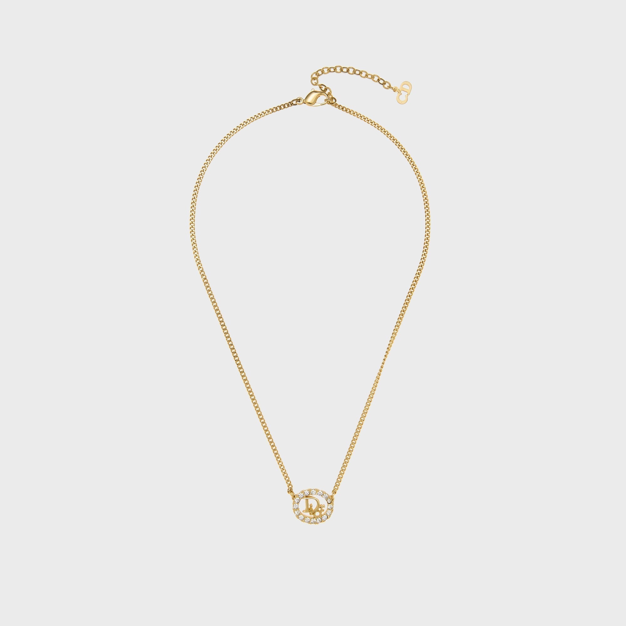 WGACA Dior Silver Crystal Necklace - Gold