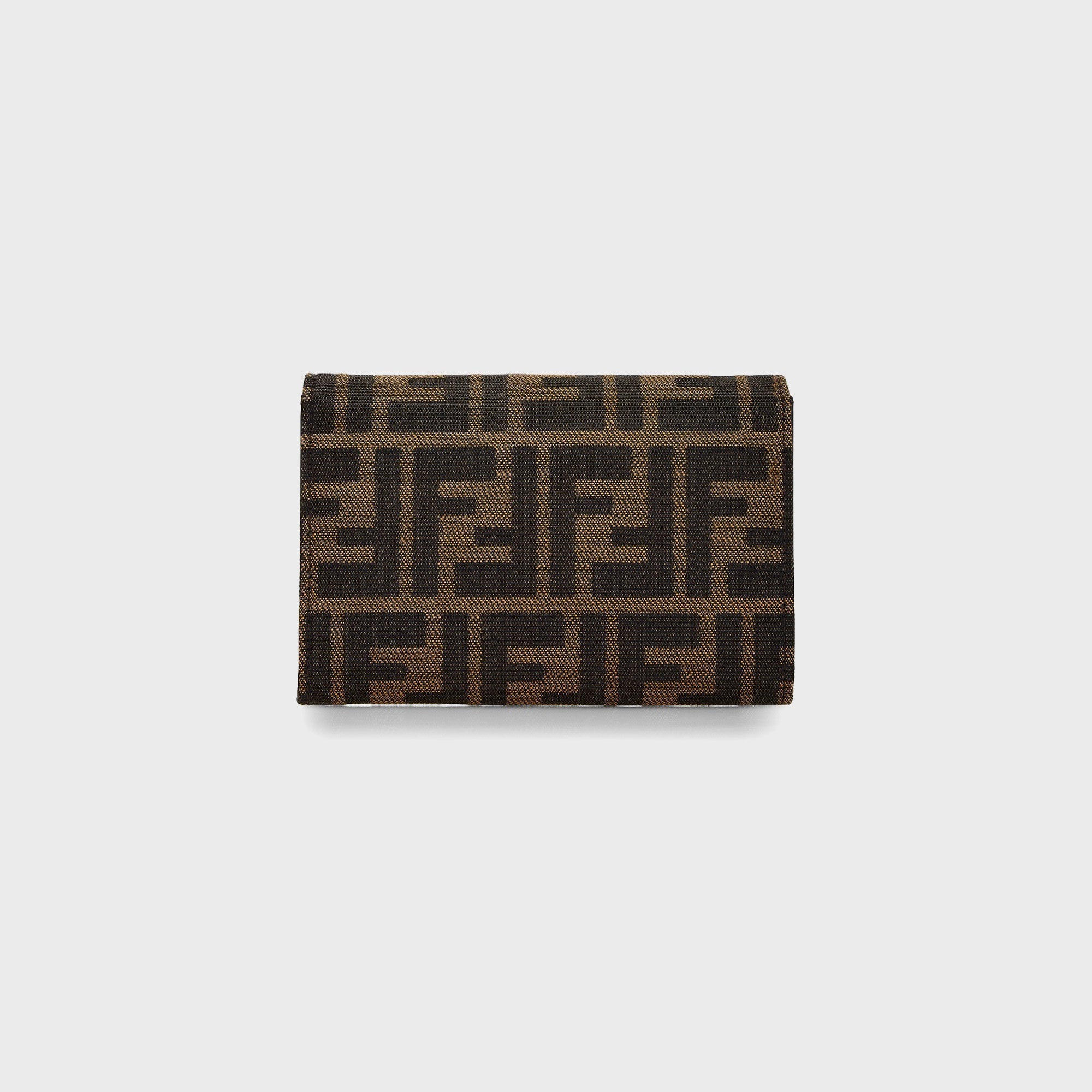 WGACA Fendi Zucca Compact Wallet - Brown