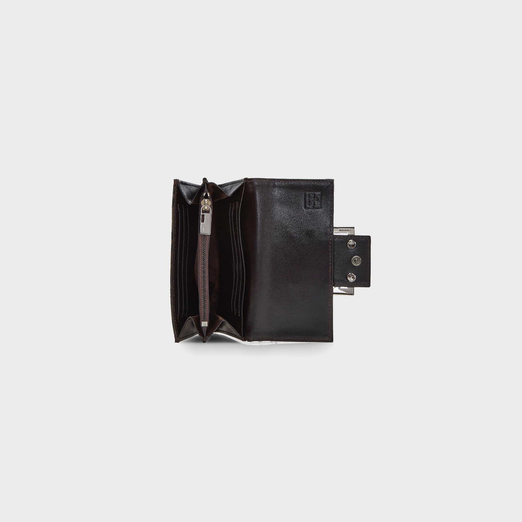WGACA Fendi Zucca Compact Wallet - Brown