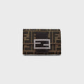 WGACA Fendi Zucca Compact Wallet - Brown
