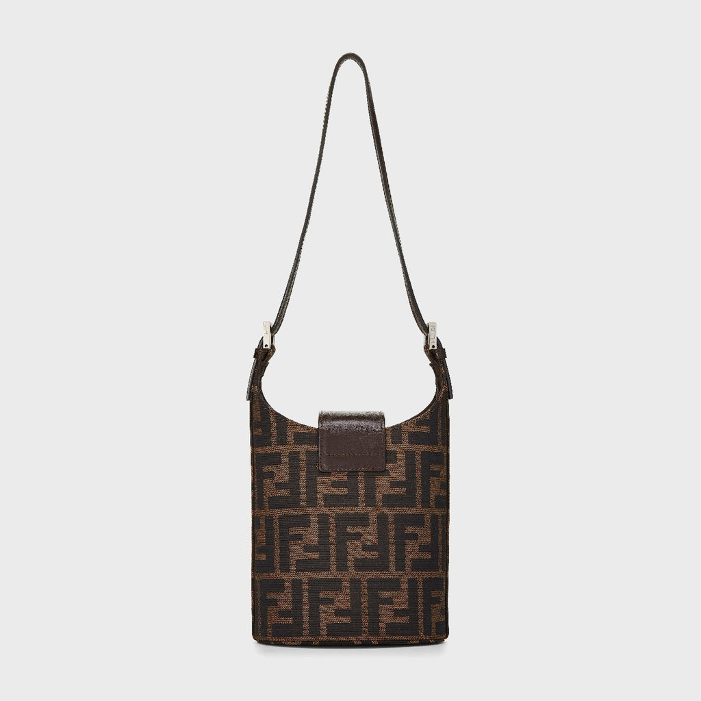 WGACA Fendi Zucca Bucket Mini Bag - Brown