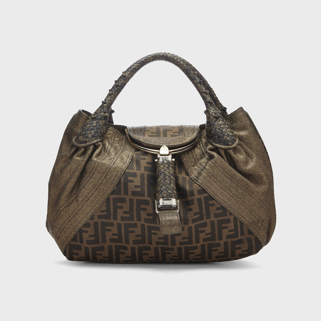 WGACA Fendi Brown Zucca Spy Bag - Brown
