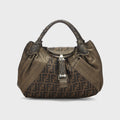 WGACA Fendi Brown Zucca Spy Bag - Brown