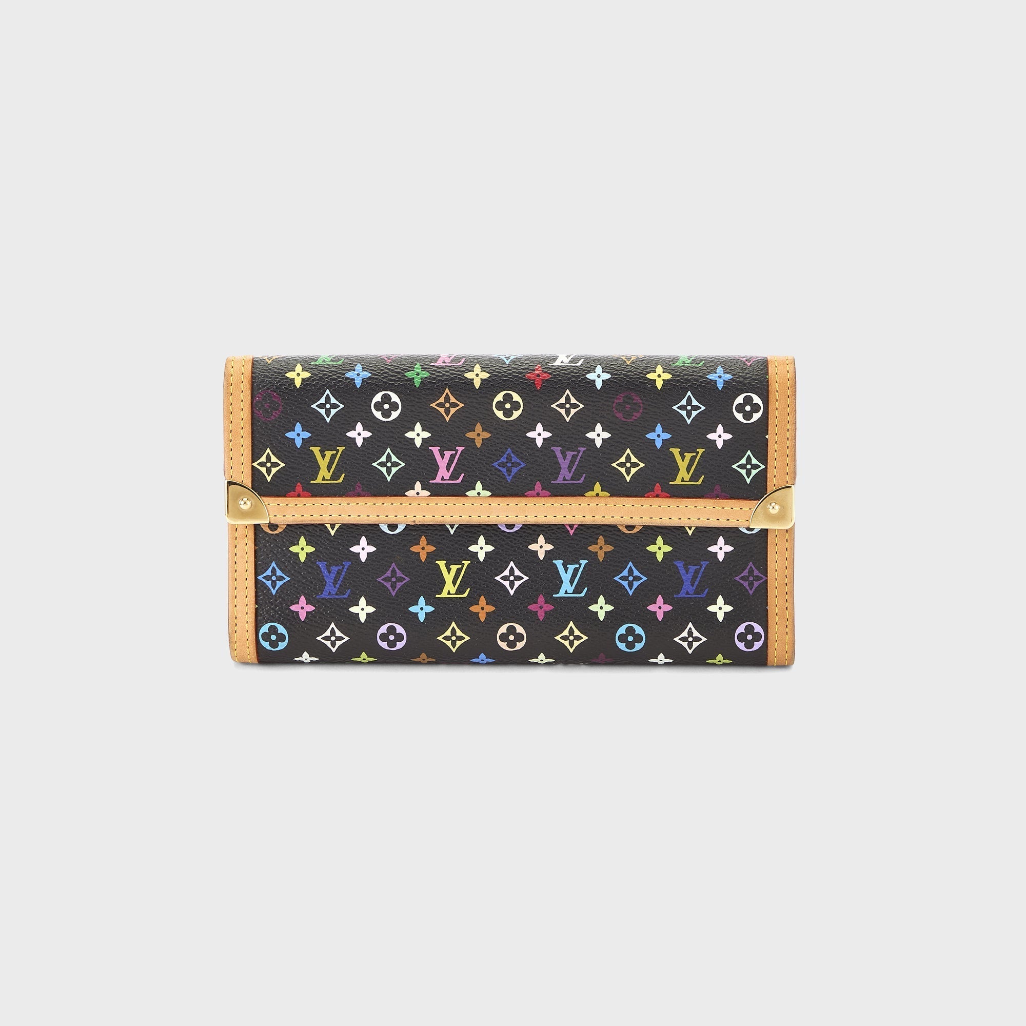 WGACA Louis Vuitton x Takashi Murakami International Wallet - Black / Multi