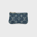 WGACA Louis Vuitton Denim Pochette Cles Wallet - Blue