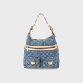 WGACA Louis Vuitton Denim Baggy GM Bag - Blue