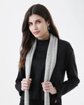Rareism Women Yemen Dark Grey Plain Muffler