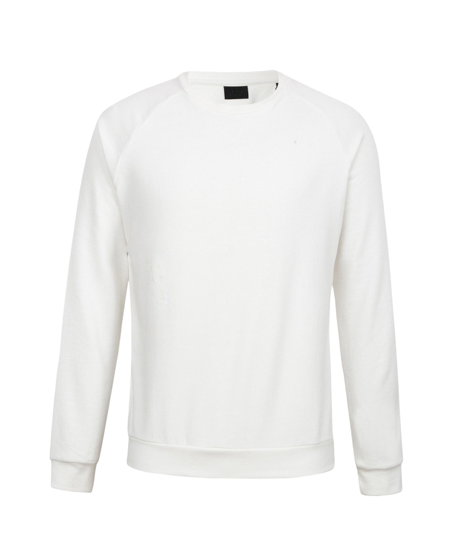 Rare Rabbit Articale Men's Arum Ivory White Cotton Fabric Full Sleeves Solid Sweatshirt