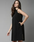 Rareism Women Bru Black Dress Sleeveless Solid