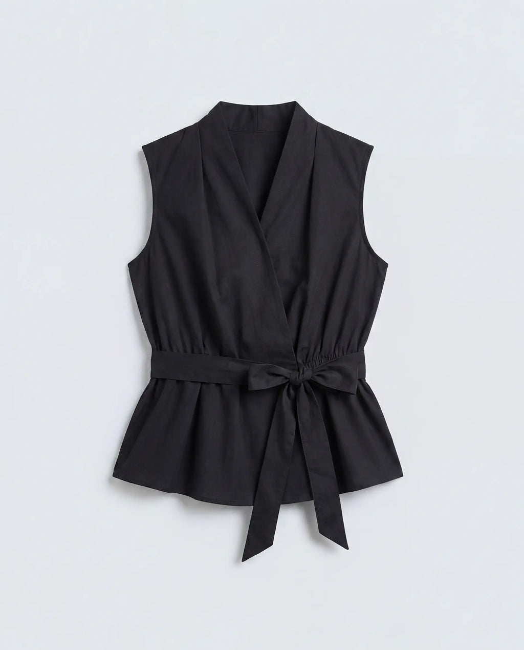 Rareism Women's Cyra Black Viscose Blend Sleeveless Regular Fit Plain Top