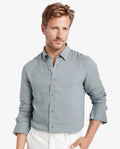 Rare Rabbit Men's Dub Dusky Blue Modal Plain Regular Fit Full Sleeve Collared Shirt