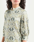 Rareism Women's Epsea Multi Cotton Paisley Print Cuffed Sleeve Regular Fit Top