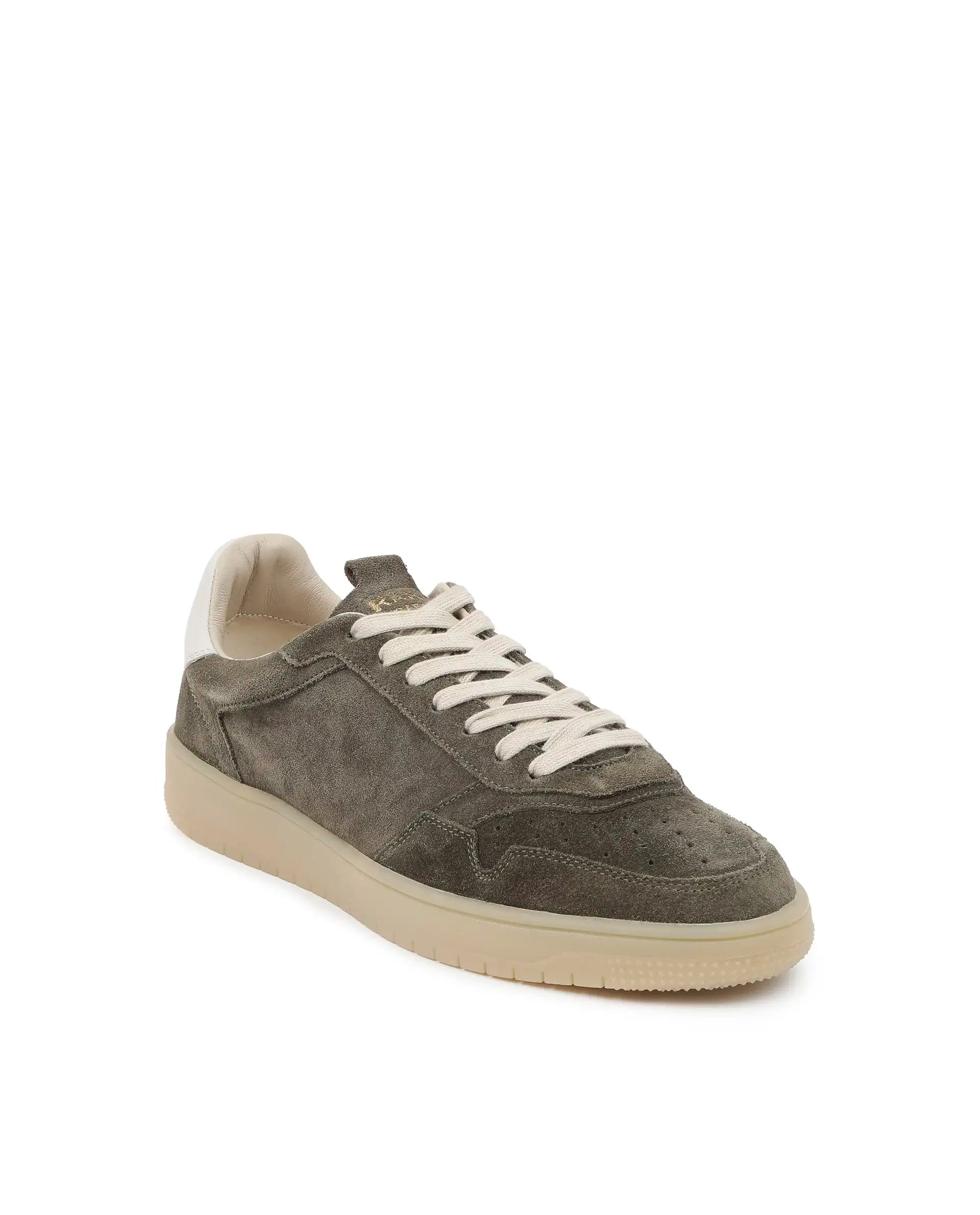 Rare Rabbit Men's Woolton Olive Derby Style Casual Smart Suede Sneakers Shoes