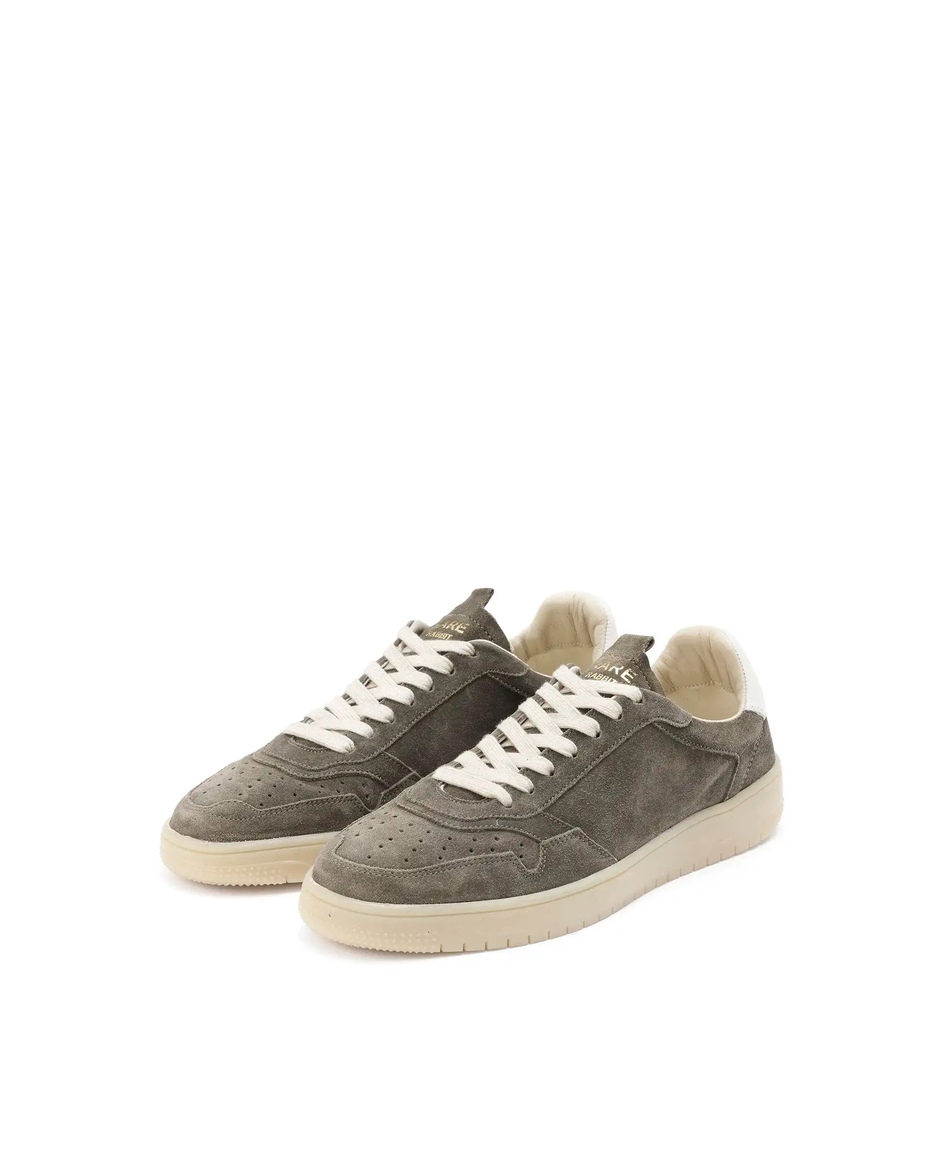 Rare Rabbit Men's Woolton Olive Derby Style Casual Smart Suede Sneakers Shoes