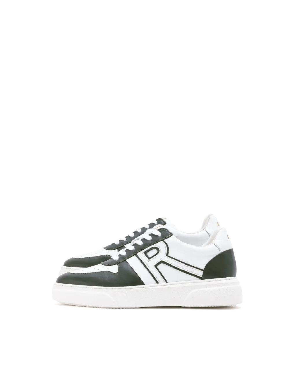 Rare Rabbit Mens Cygnus Pro Green Genuine Leather Dual Tone Low-Top Lace-Up Sneaker Shoe