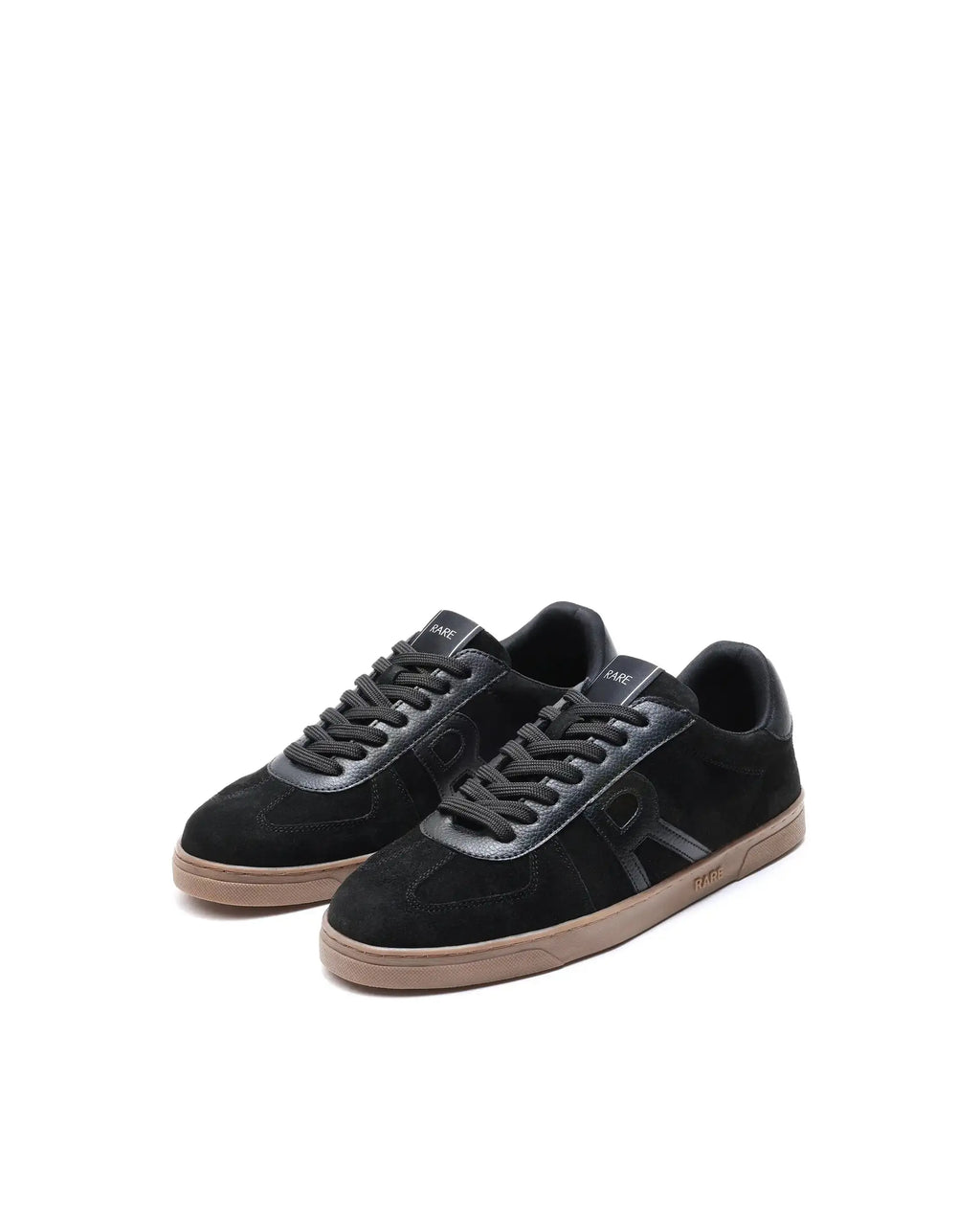 Rare Rabbit Men's Greg Light Black Lace-Up Closure Suede Sneaker