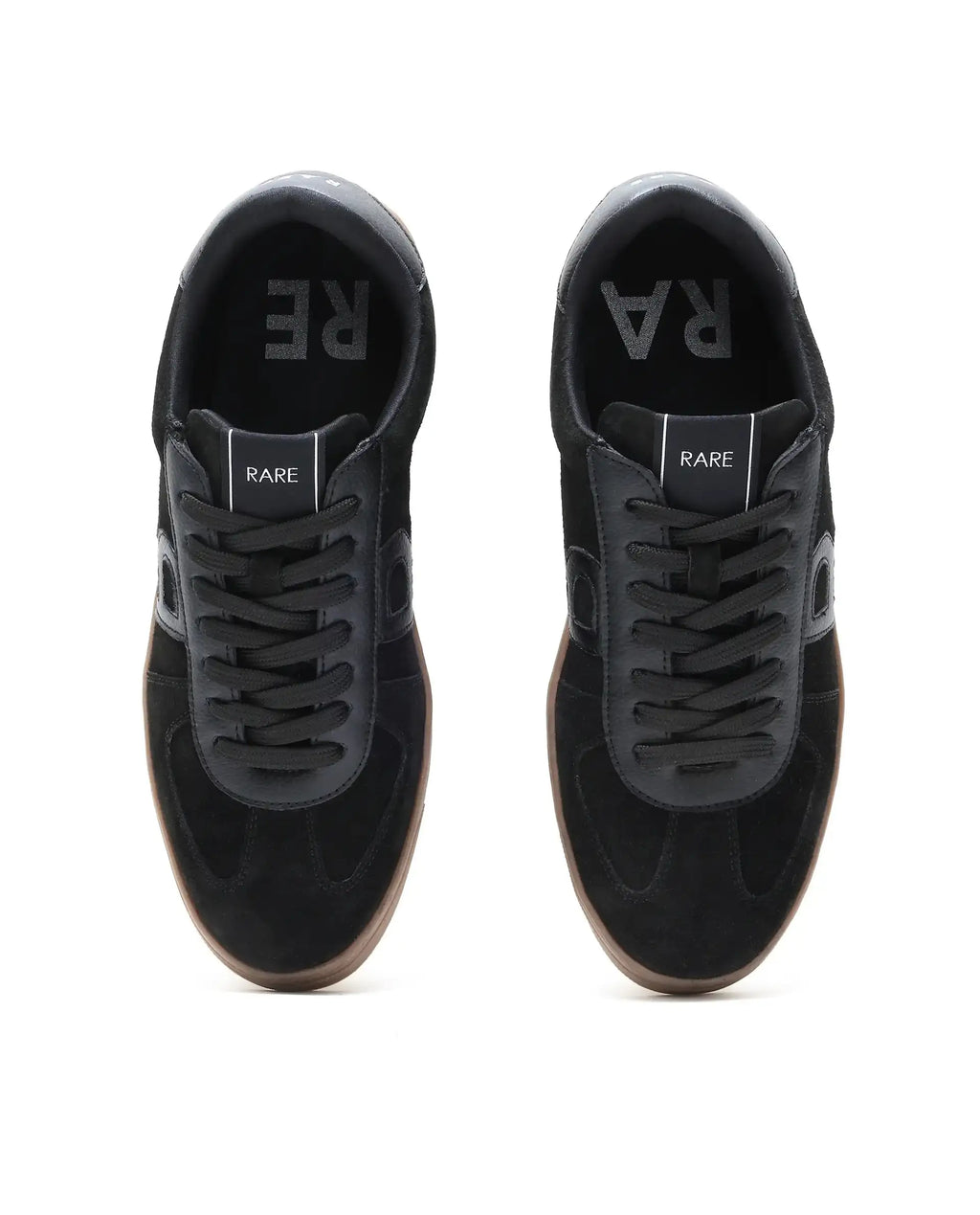 Rare Rabbit Men's Greg Light Black Lace-Up Closure Suede Sneaker