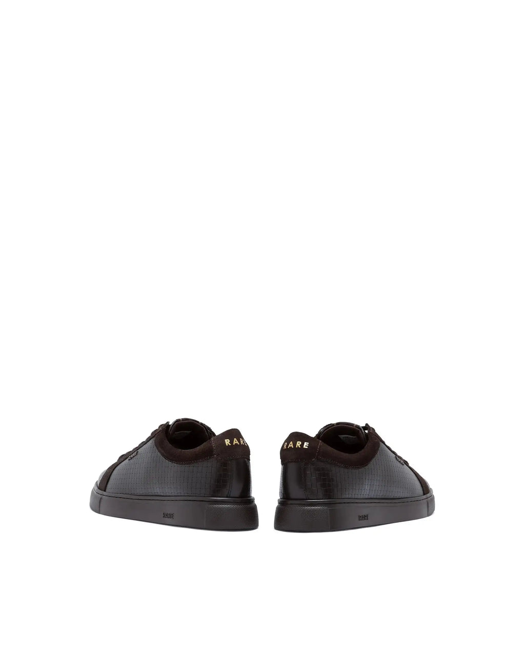 Rare Rabbit Men Herlock Brown Plated Genuine Leather With A Branded Metal Trim Low-Top Lace-Up Sneaker Shoes